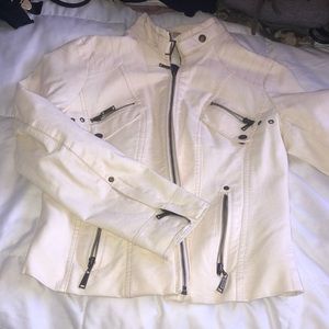White leather jacket